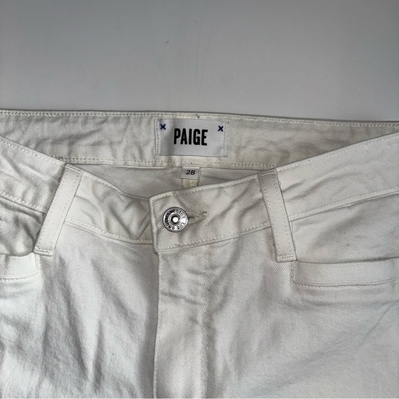 Paige Hoxton Ankle Skinny Jeans Women’s 28 White Stretch Denim Made In USA - Picture 3 of 7